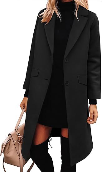 Ladies Elegant Wool Coat with Classic Lapel Lune London