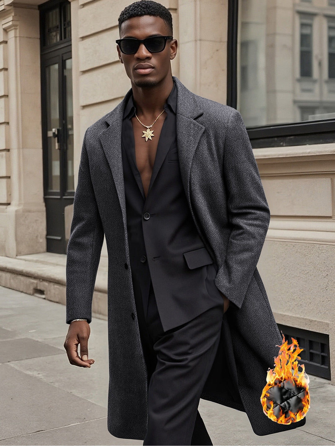 Elegant and stylish long coat for men Lune London