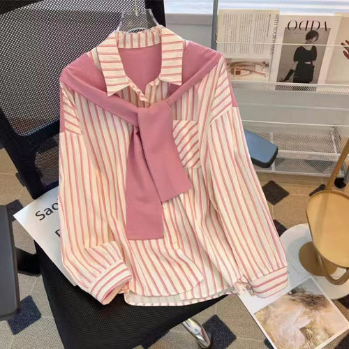 Blouse rayée femme avec col décontracté Chic & Stil
