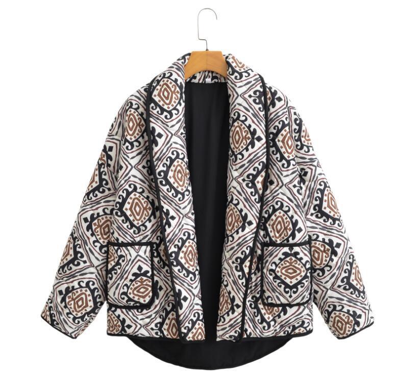 Veste matelassée à motifs pour femmes au style oversize Chic & Stil