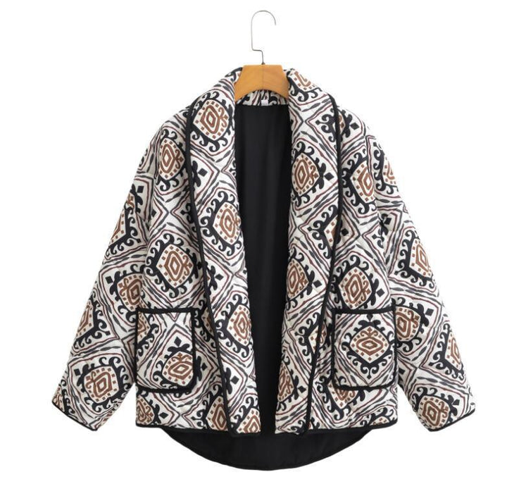 Veste matelassée à motifs pour femmes au style oversize Chic & Stil
