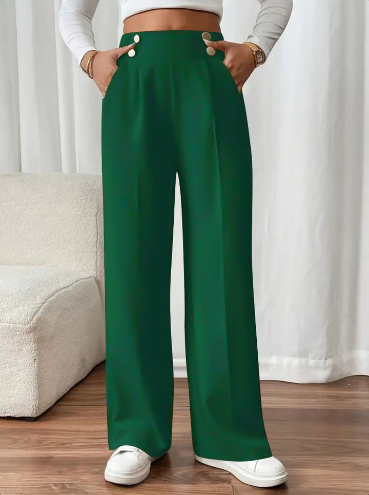 Wide pants for women with elegant button detail Lune London