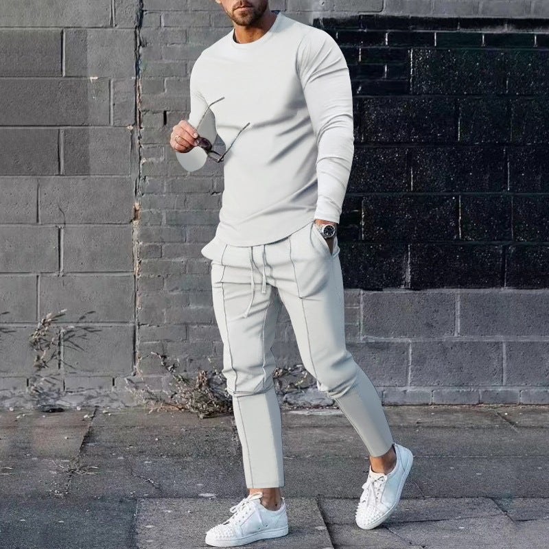 Man sporty sweatshirt jumpsuit and chic jogger pants