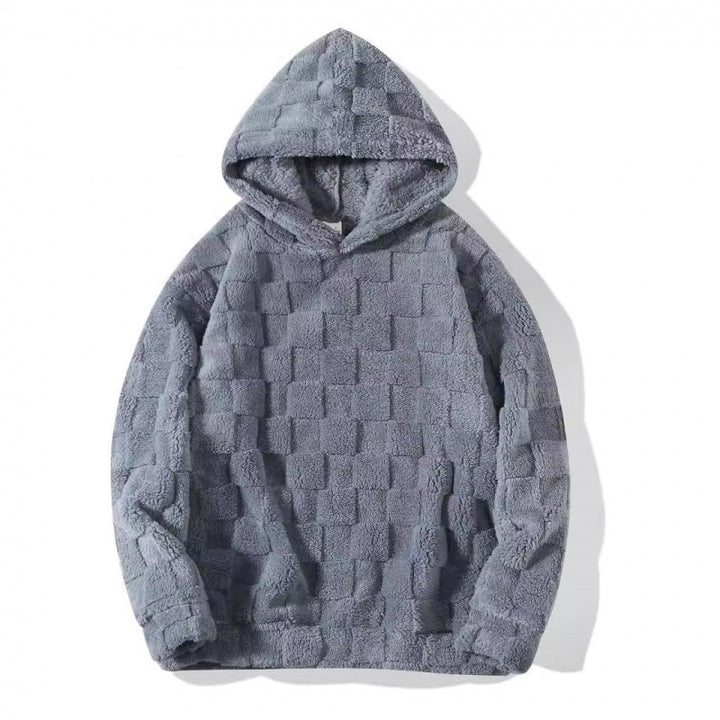 Men's hoodie in comfortable fleece with textured surface Amarae
