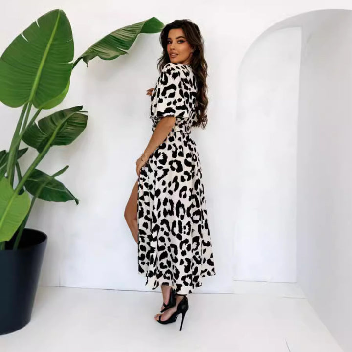 Elegant maxi dress for women with side slit Lune London