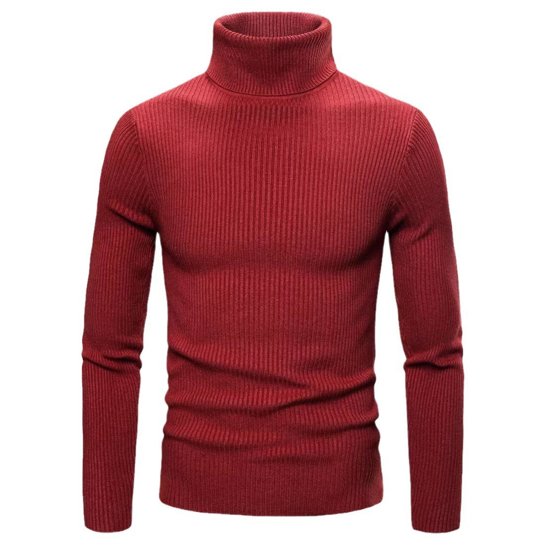 Trendy turtleneck sweater for men in fine ribbed texture Lune London