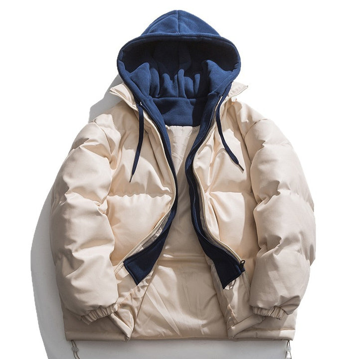 High-quality padded down jacket for men with removable hood Lune London