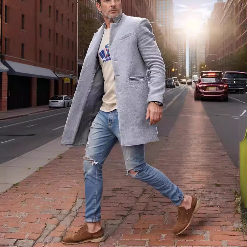 Men's Elegant Long Coat Lune London