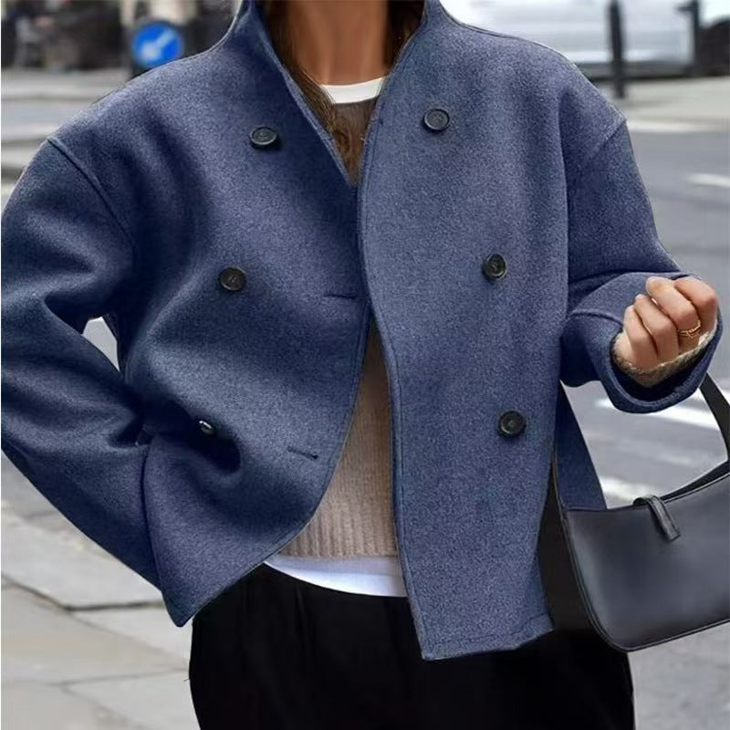 Ladies elegant and warm double-breasted wool jacket Lune London