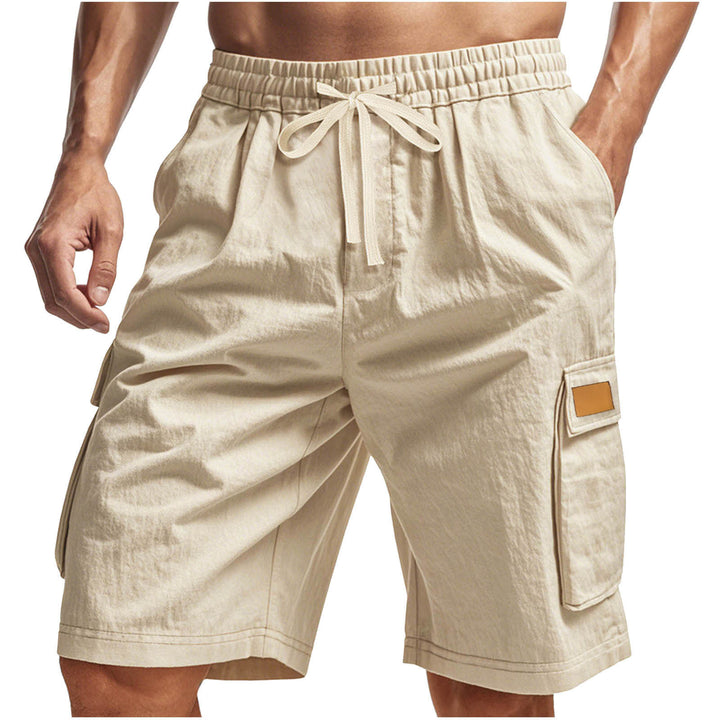 Practical cargo pants for men with elastic waist and side pockets Lune London