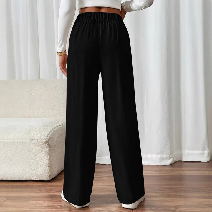 High-waisted wide-leg pants for women with stylish button details Lune London
