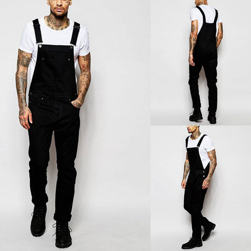 Men's Casual Denim Overalls with Adjustable Straps and Modern Fit Amarae