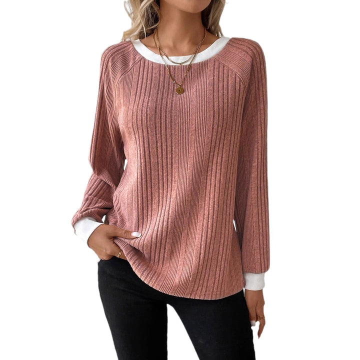 Women cropped casual top with ribbed structure Amarae