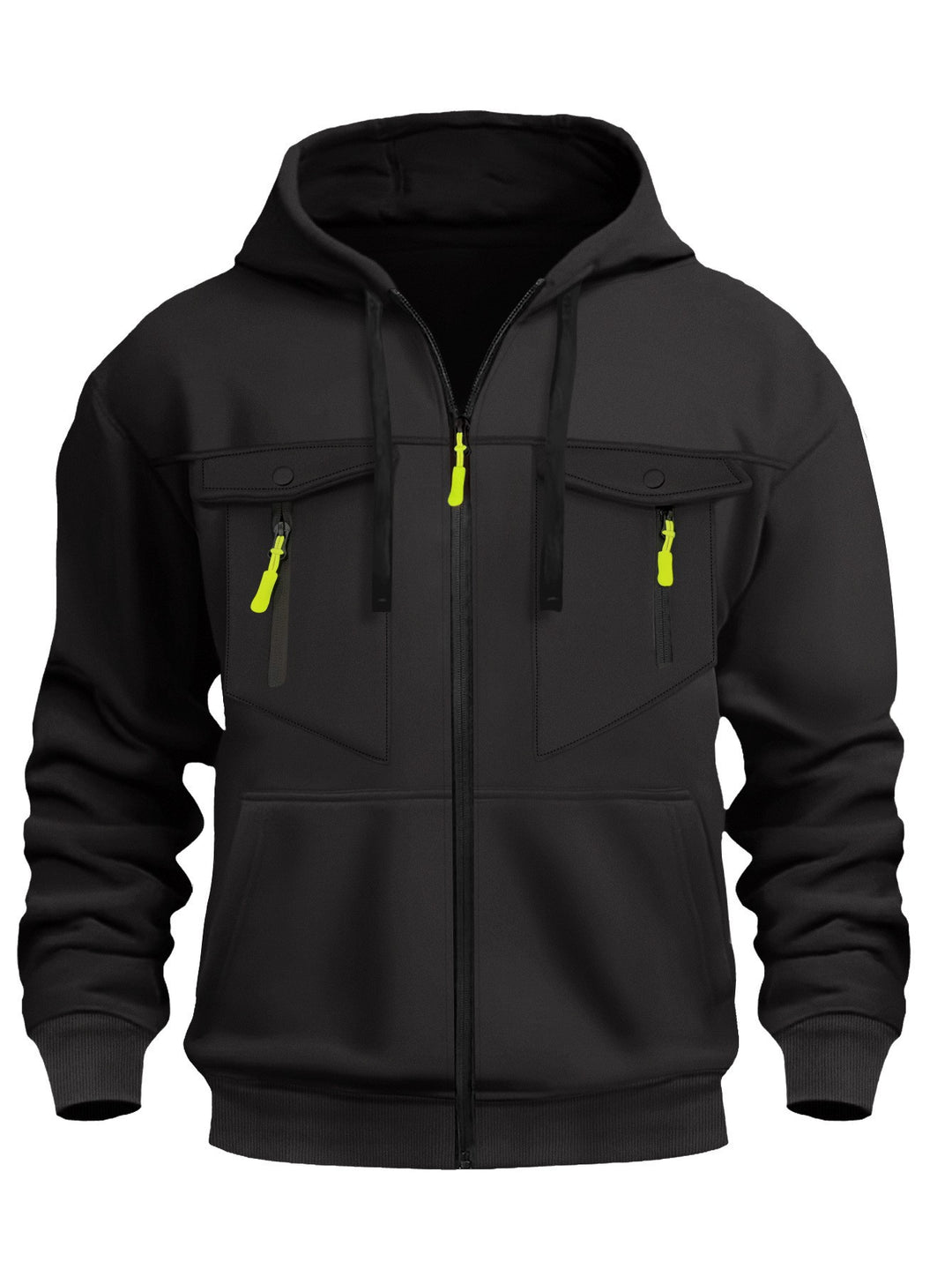 Men's Functional Hooded Jacket with Practical Zip Pockets Lune London