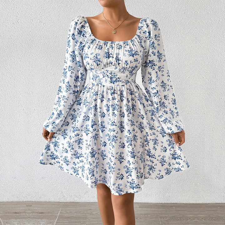 Robe d'été pour femmes avec accents floraux et manches longues Chic & Stil