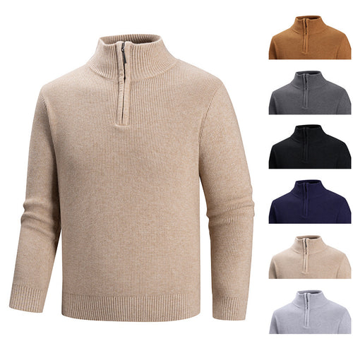 Knitted sweater for men with high collar Amarae