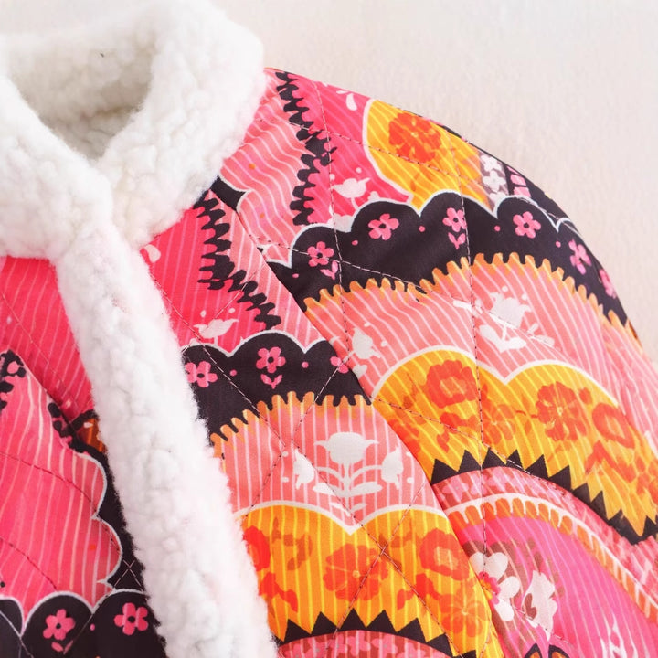 Veste matelassée pour femmes avec des motifs floraux et doublure intérieure confortable Chic & Stil