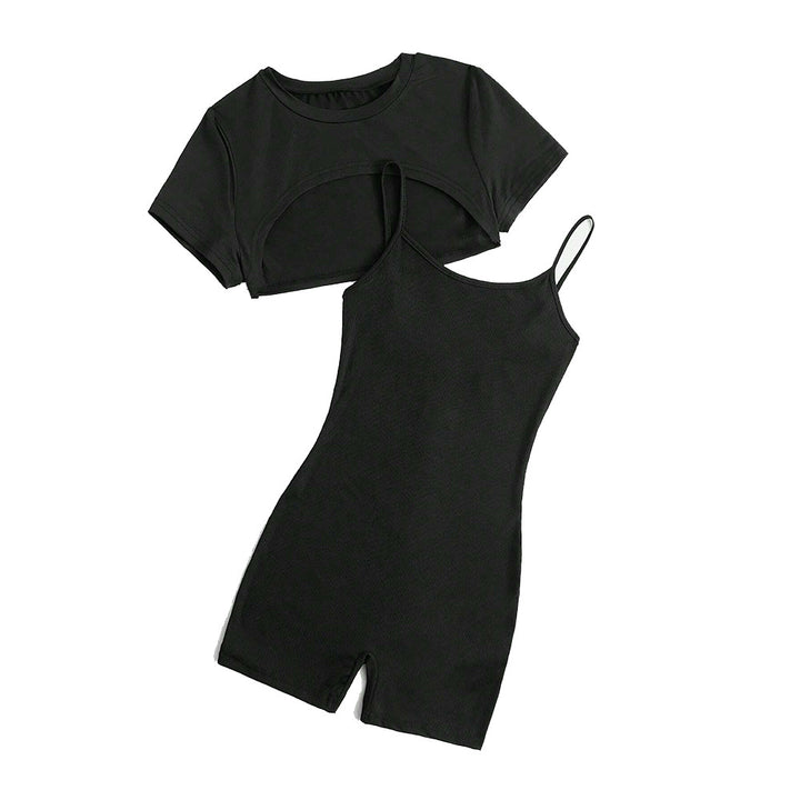 Ensemble de combinaison pour femme à top court et shorts Chic & Stil