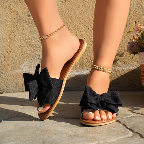 Amarae slide sandals with arc embellishments for women