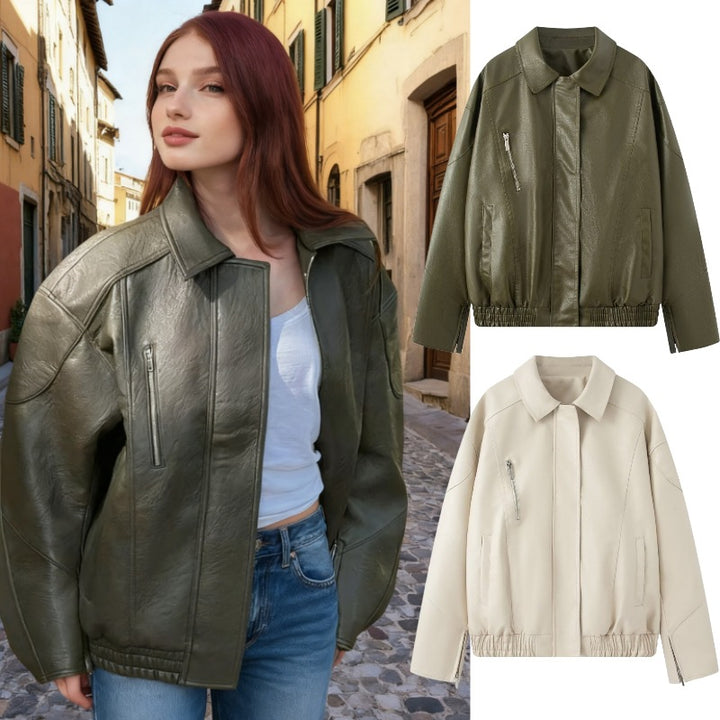 Winter jacket for women in high-quality faux leather Lune London