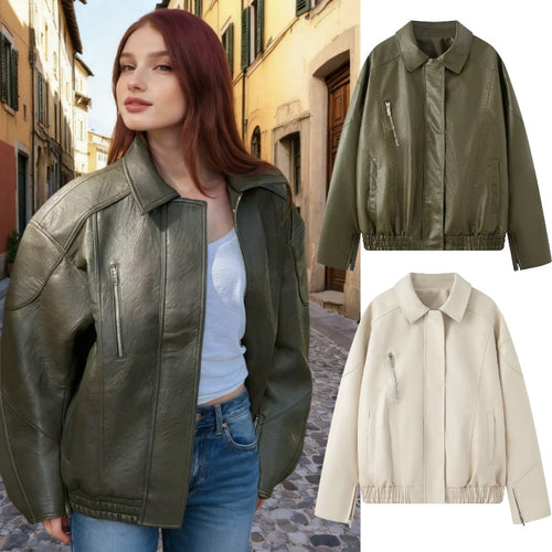 Winter jacket for women in high-quality faux leather Amarae