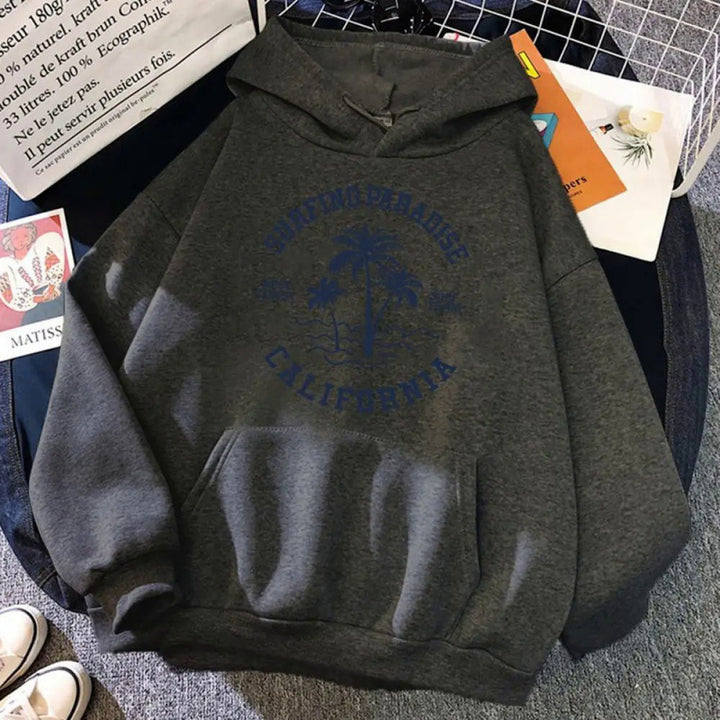 Women's hoodie with casual surf design and high-quality cotton blend Chic & Stil