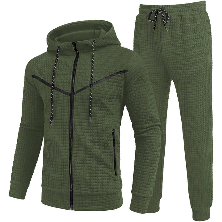 Urban tracksuit jacket for men with practical zippered pockets and structured surface Lune London