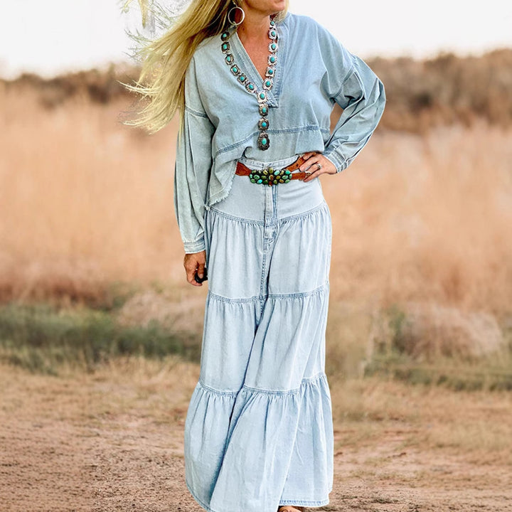 Women airy denim dress Lune London
