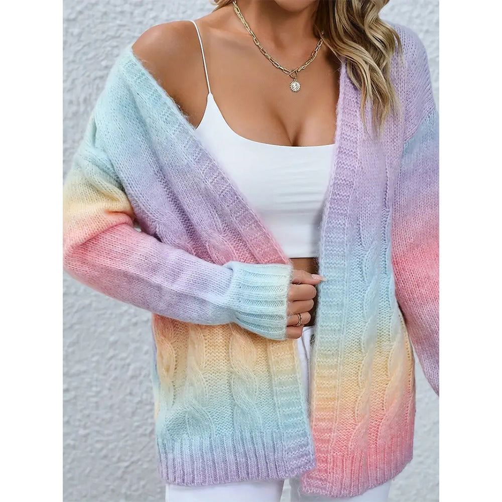 Cardigan pour femmes en couleurs dégradées modernes Chic & Stil