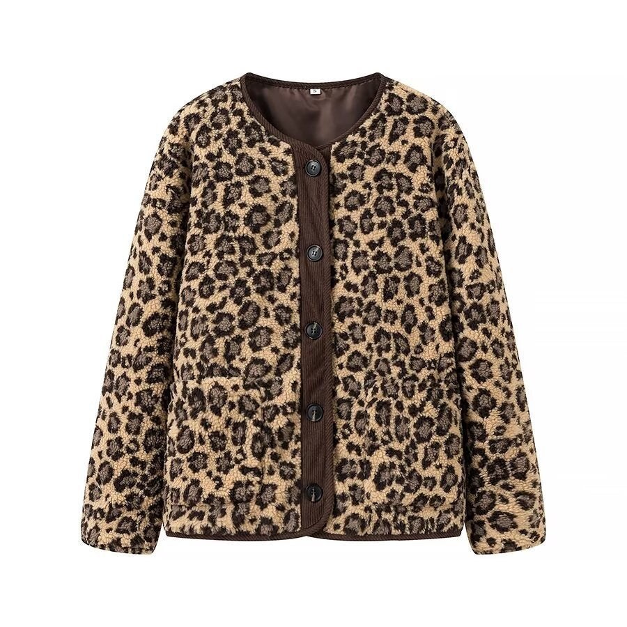 Veste à motif léopard isolée thermique pour femme Chic & Stil