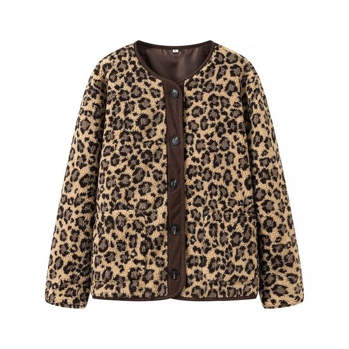 Veste à motif léopard isolée thermique pour femme Chic & Stil