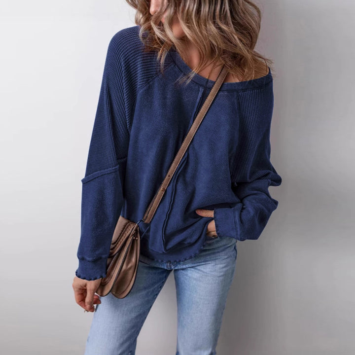 Pull femme décontracté avec décolleté large Lune London