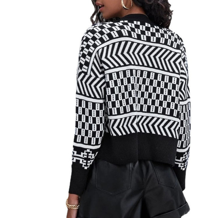 Ladies fashionable vest with geometric design Lune London