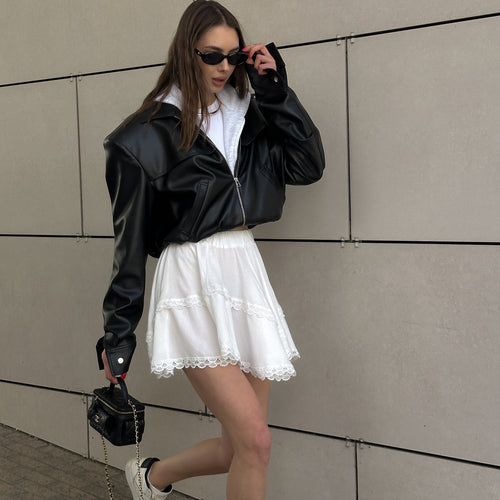 Amarae cropped leather jacket for women