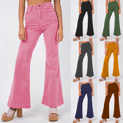 Wide high-waisted flared jeans for ladies Amarae