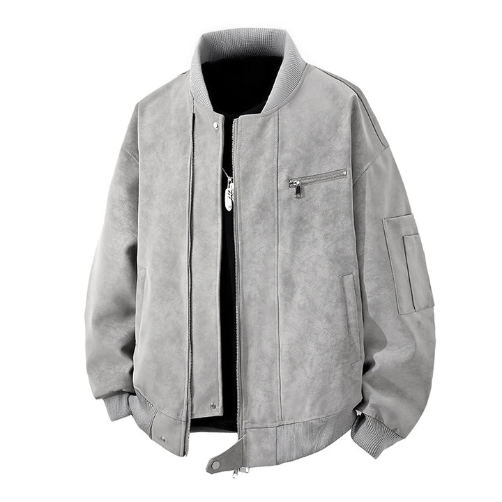 Trendy bomber jacket for men with a vintage look, featuring a practical zipper and stylish details Lune London