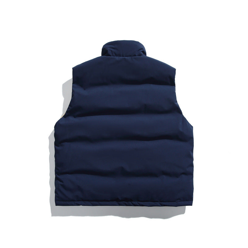 Unisex Padded Utility Vest with Stand-Up Collar and Flap Pockets Amarae