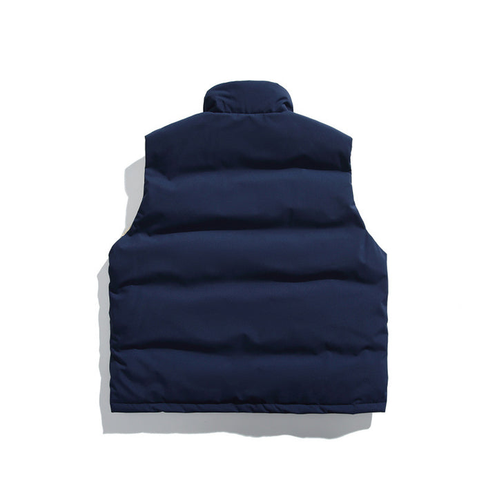 Unisex Padded Utility Vest with Stand-Up Collar and Flap Pockets Amarae