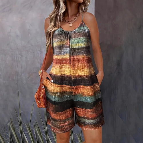 Ladies casual jumpsuit with characteristic striped pattern and practical pockets Amarae