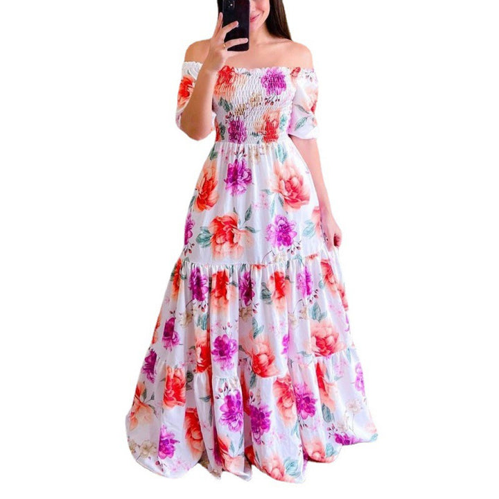 Chic and Stylish Off-Shoulder Ruffled Maxi Dress for Women
