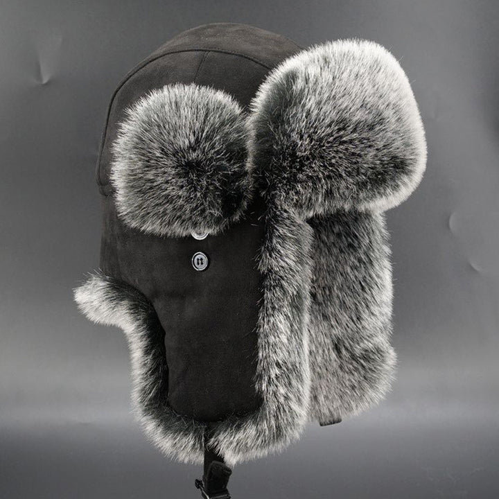 Women winter hat with ear protection lined in fur Lune London