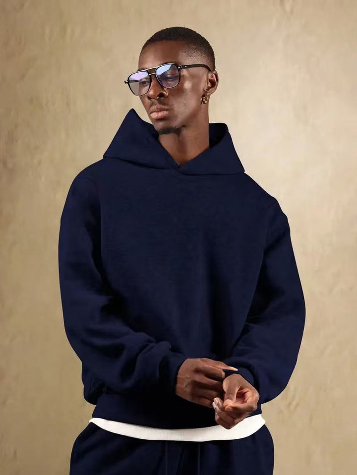 Casual hooded sweatshirt for men in soft material Lune London