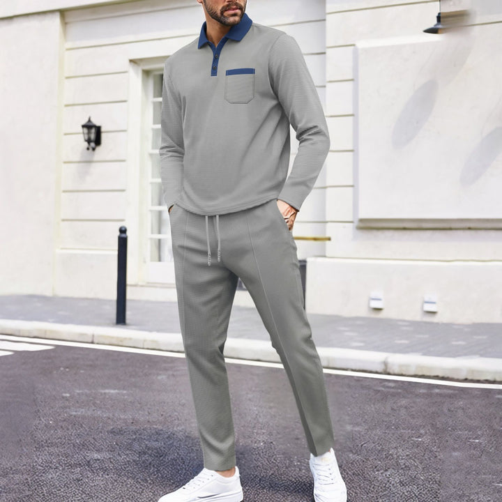 Elegant men's leisure set with polo and comfortable jogging Amarae