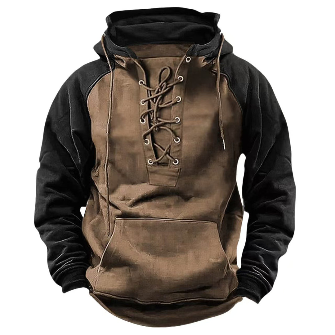Men's hoodie with modern lace-up closure and comfortable fit Lune London