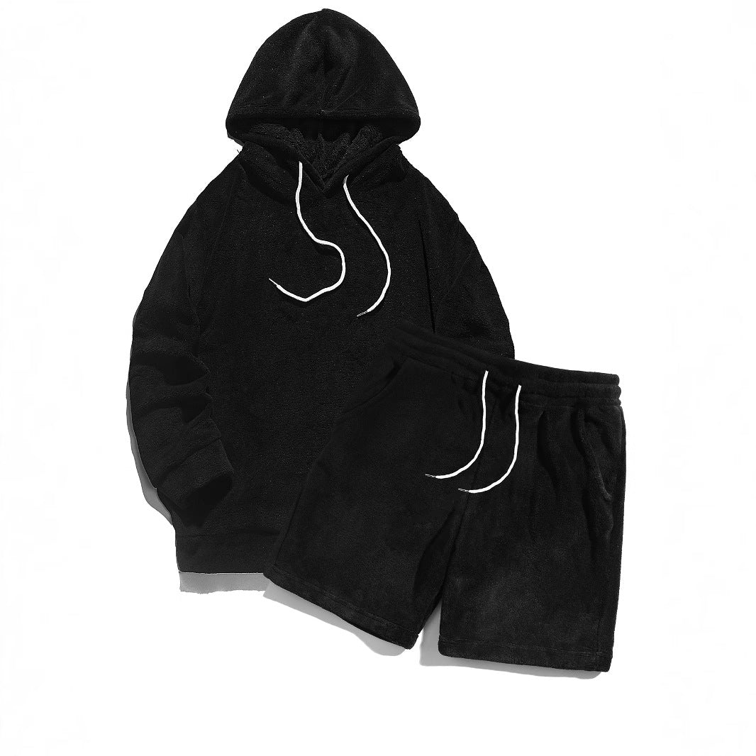 Ladies comfortable fleece set with hoodie and shorts Lune London