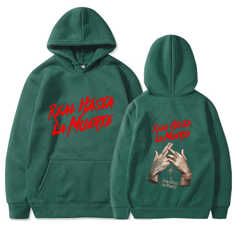 Women's hoodie with eye-catching lettering in urban style Lune London
