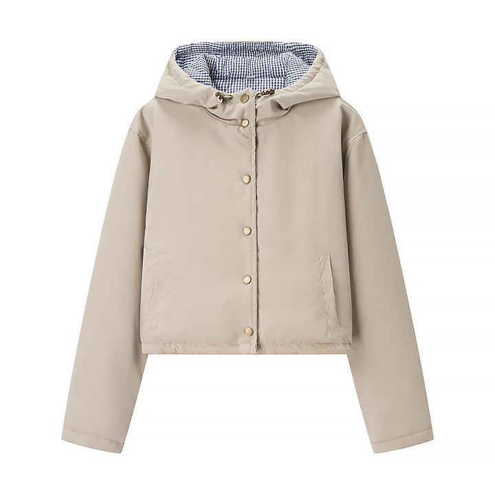 Ladies quilted transitional jacket with practical hood Amarae