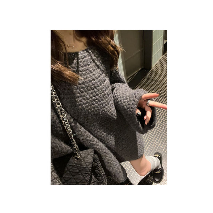 Pull en maille épaisse pour femmes avec une coupe ample et un style décontracté Chic & Stil