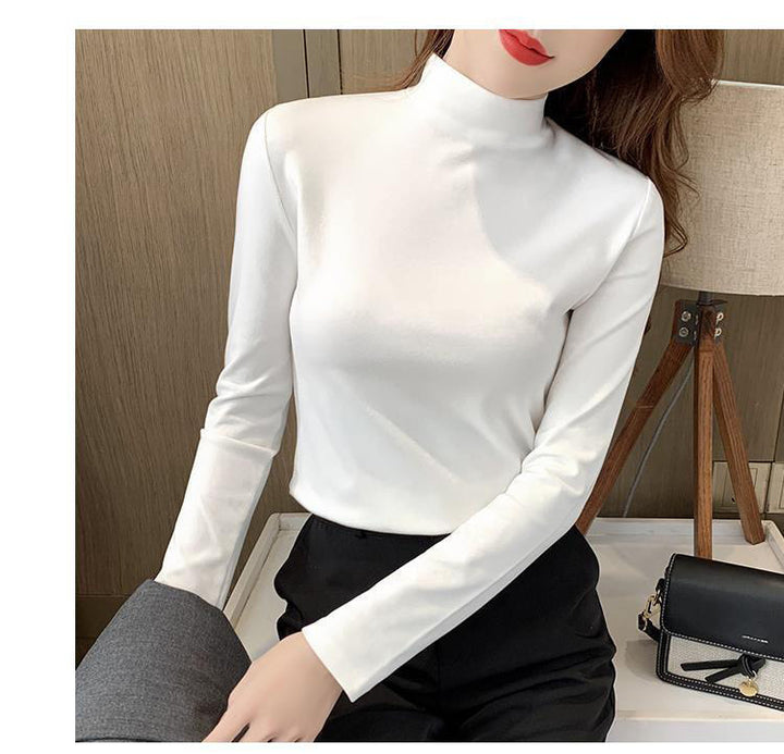 Women's long-sleeve top with high collar Chic & Stil