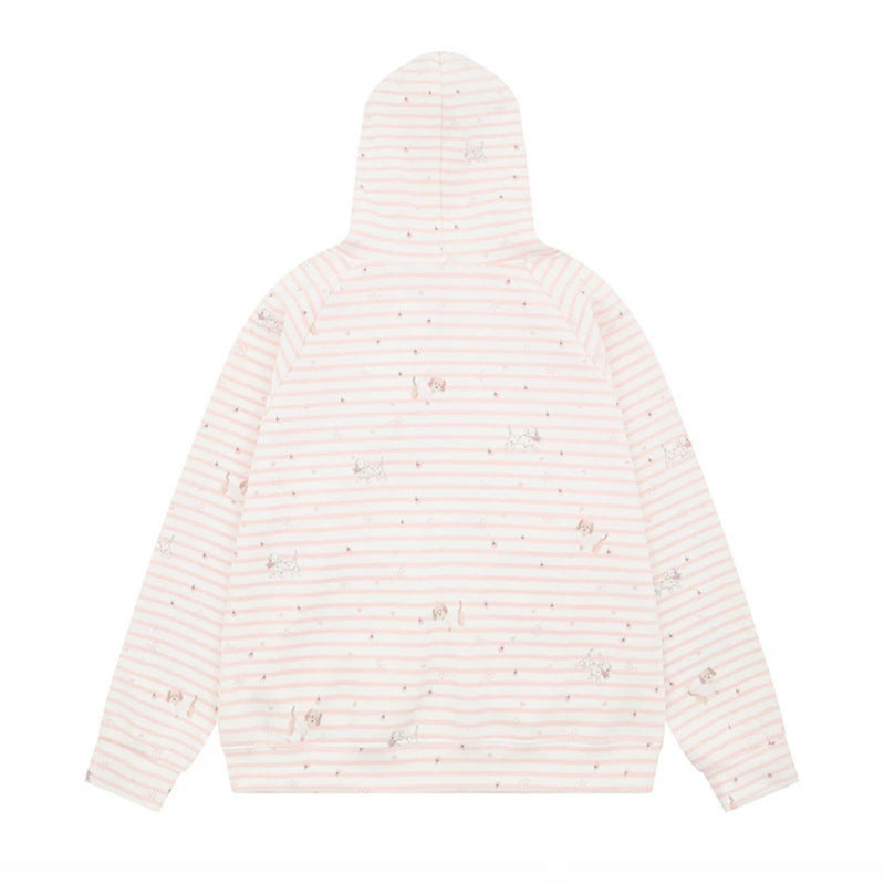 Women Cozy Hooded Oversized Sweater with Integrated Bow Scarf and Patch Pockets